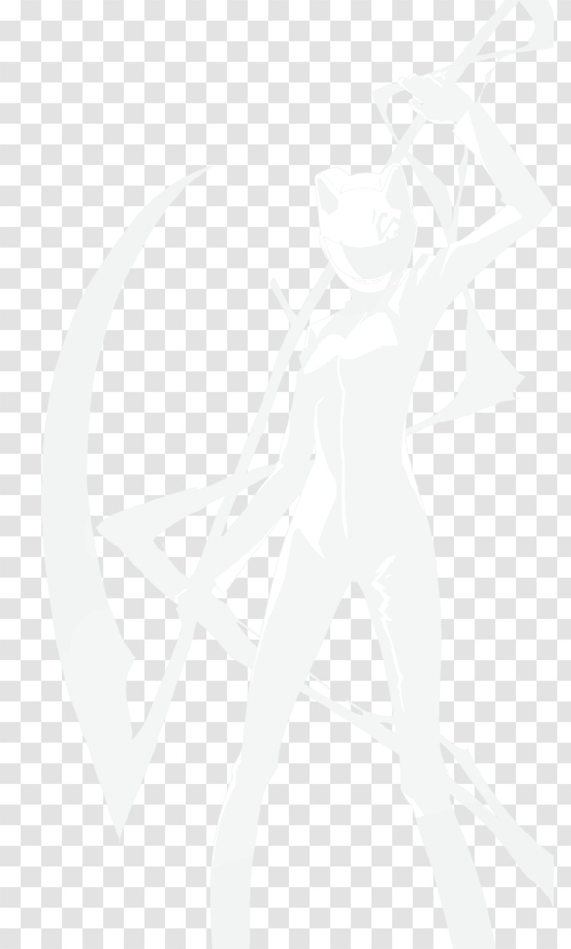 Drawing Silhouette White - Arm Transparent PNG