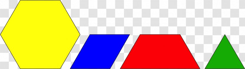 Pattern Blocks Rhombus Hexagon Yellow Triangle - Fraction Transparent PNG