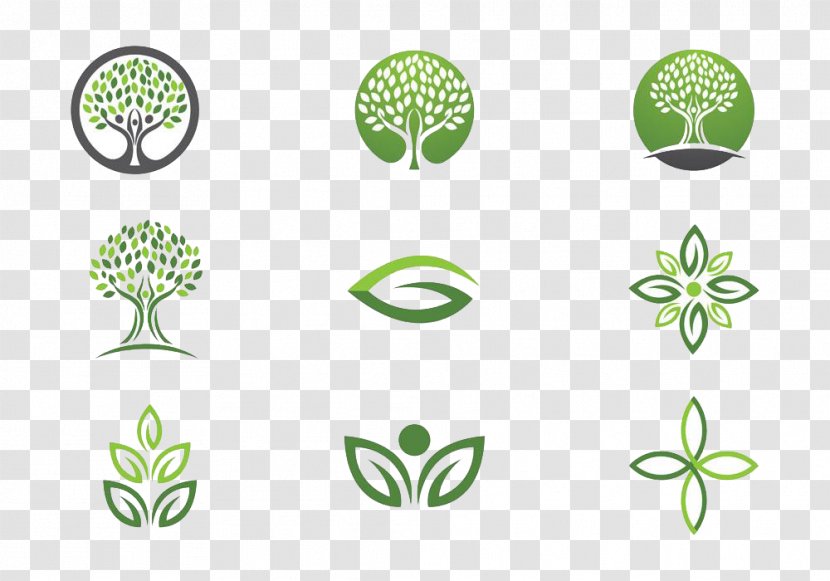 Logo Euclidean Vector Leaf Tree - Cartoon High-definition Buckle Material Transparent PNG