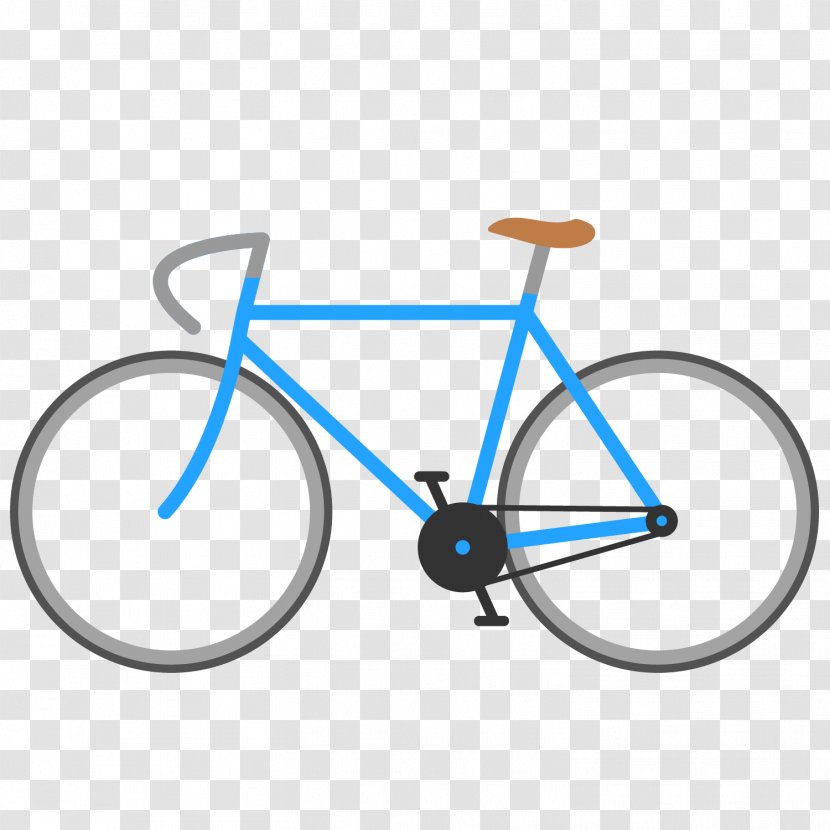 Fixed-gear Bicycle Cycling Wheel Road - Yellow - Vector Cartoon Blue Environmental Bike Transparent PNG