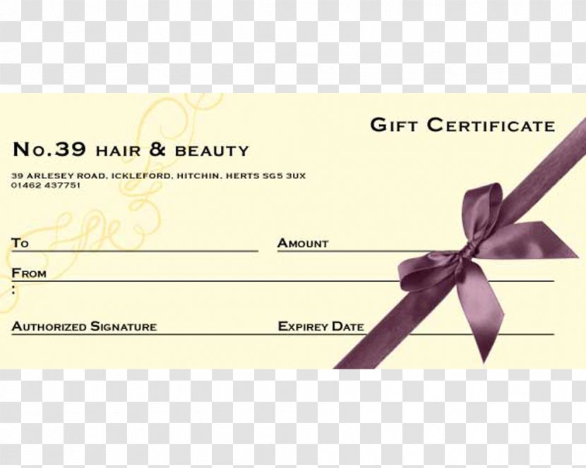 Gift Card Voucher Cosmetologist Hair - Holiday Transparent PNG