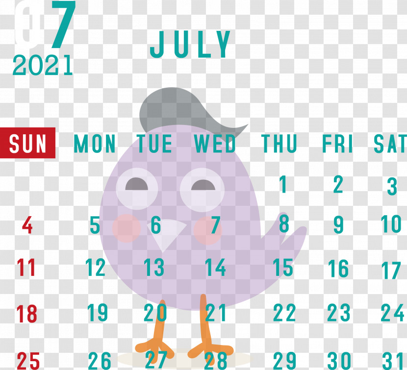 July 2021 Calendar July Calendar 2021 Calendar Transparent PNG