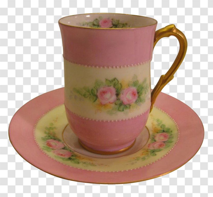 Coffee Cup Saucer Teacup Demitasse - Tableware - Hand Pasinted Transparent PNG