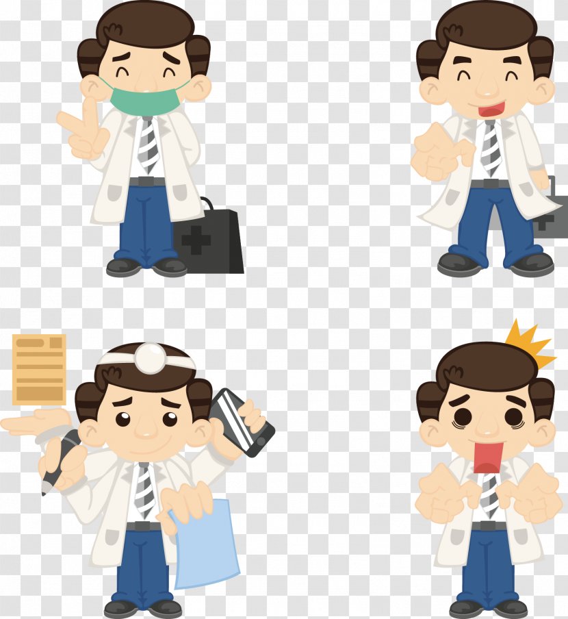 Respirator Physician - Doctor Cartoon Elements Transparent PNG