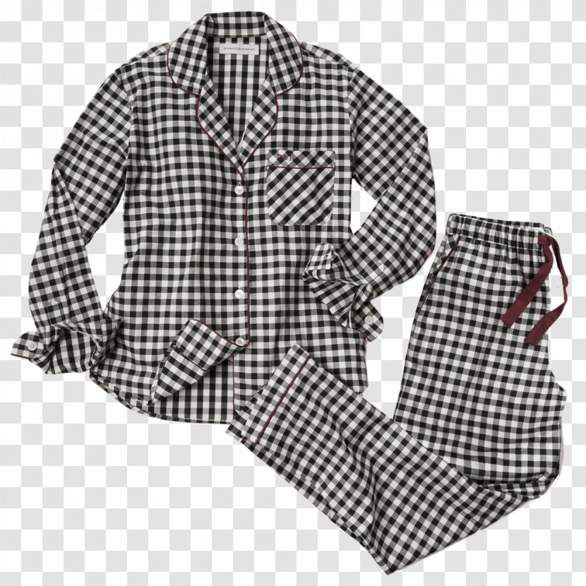 Gingham Pajamas Shirt Sleeve Tartan - Plaid Transparent PNG