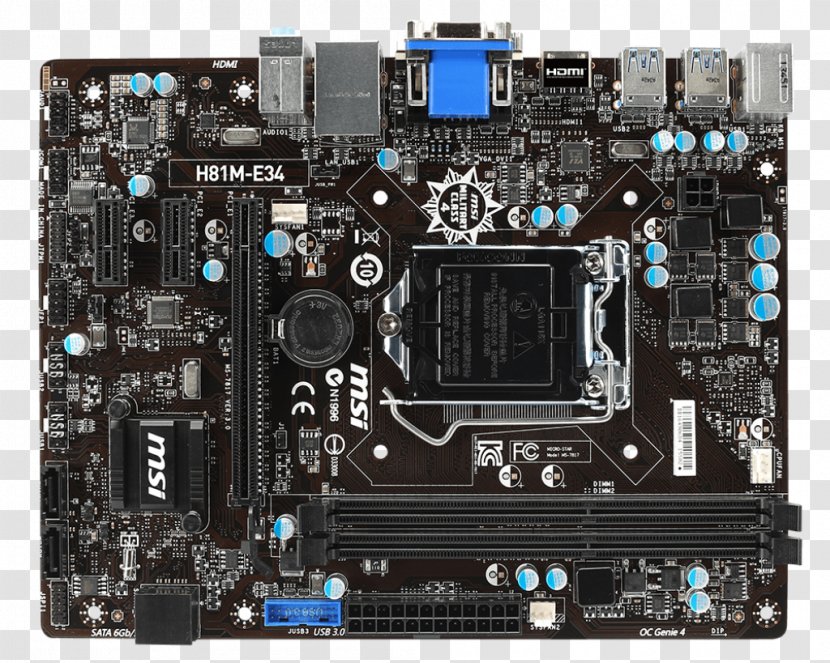 Intel LGA 1150 Motherboard ATX PCI Express Transparent PNG
