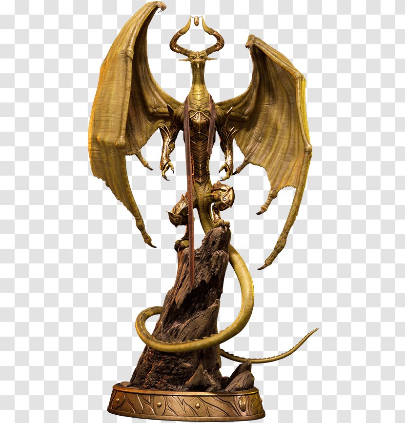 Magic: The Gathering Figurine Statue Bronze Sculpture Sideshow Collectibles - Nicol Bolas Transparent PNG