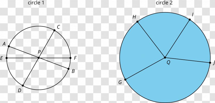 Circle Point Diameter Angle Area - Diagram Transparent PNG