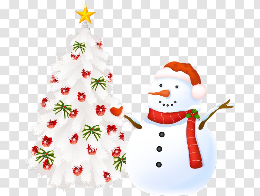 Christmas Tree Card Greeting Clip Art With Snowman Transparent Png