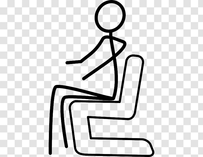 Stick Figure Chair Sitting Clip Art - Seat - Sleeping Man Transparent PNG