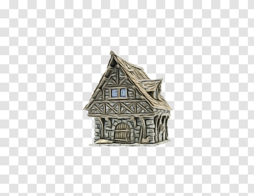 Watercolor Drawing - Cottage - Metal Transparent PNG
