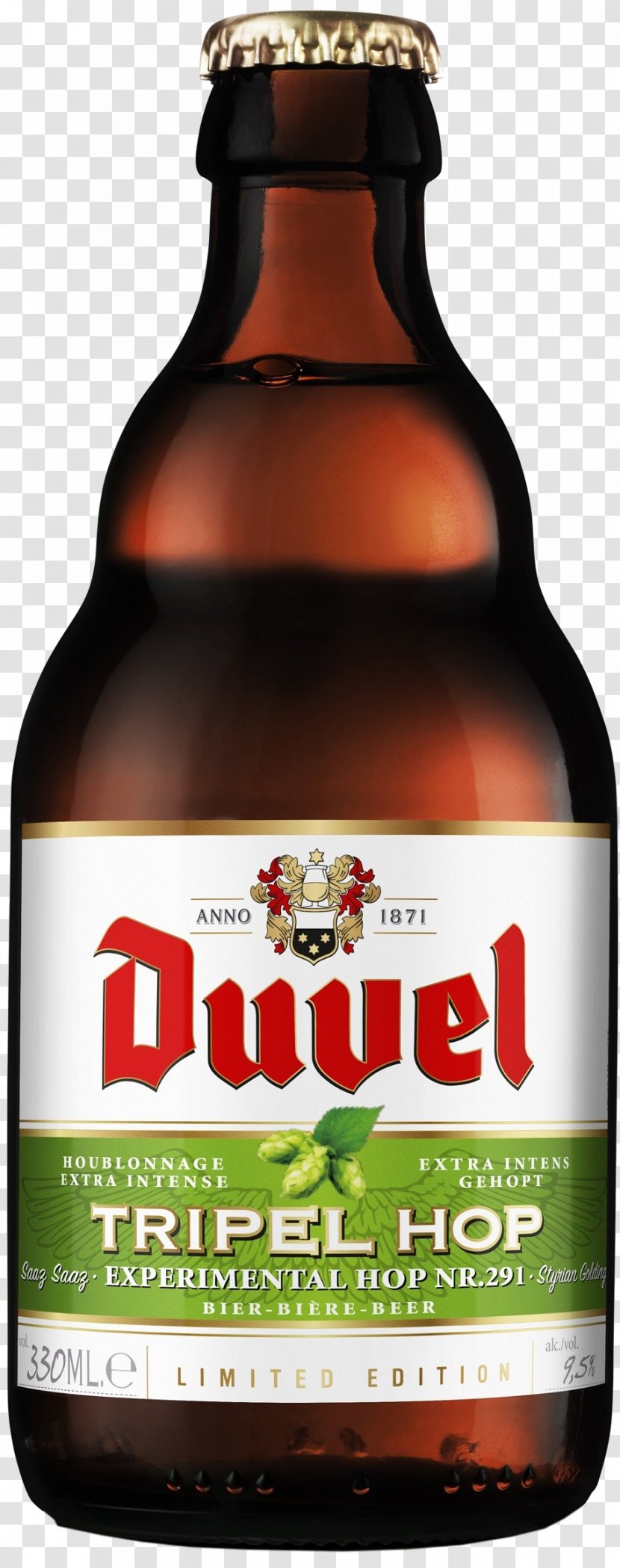 Duvel Moortgat Brewery Tripel Beer Lager Ale - Liqueur Transparent PNG