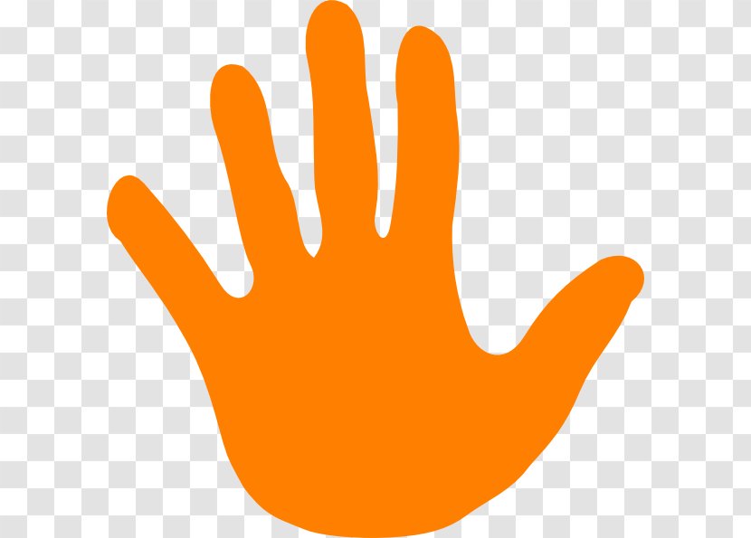 Thumb Hand Model Clip Art - Orange Cliparts Transparent PNG