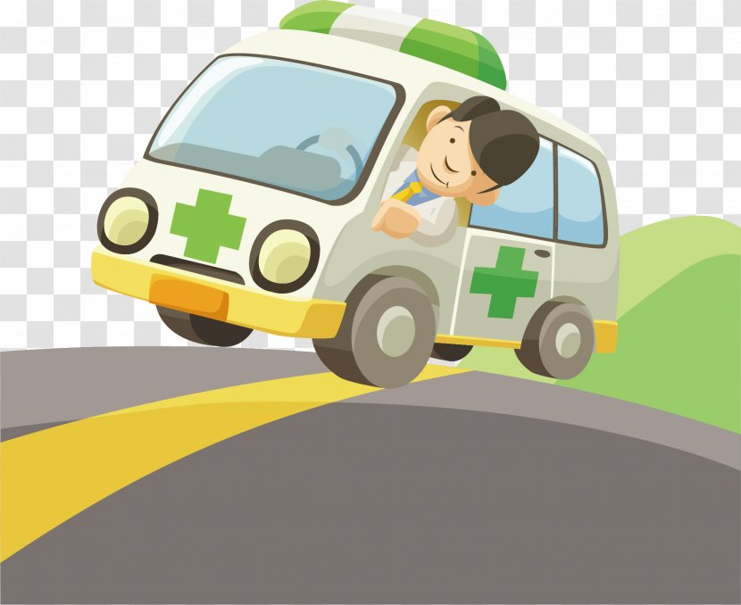 Ambulance Cartoon - Mode Of Transport - Element Transparent PNG