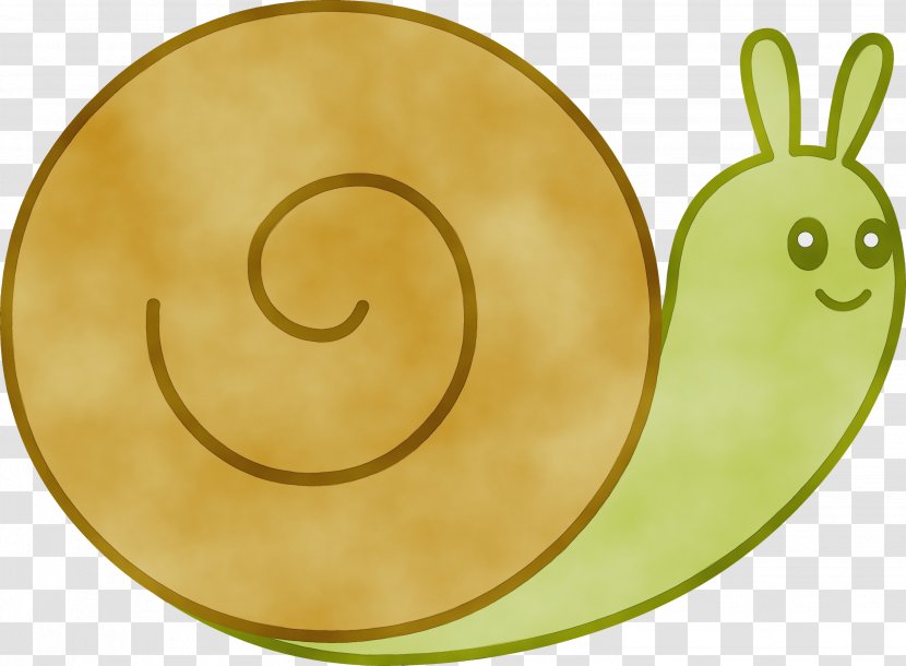 Snail Cartoon - Line Art - Smile Symbol Transparent PNG