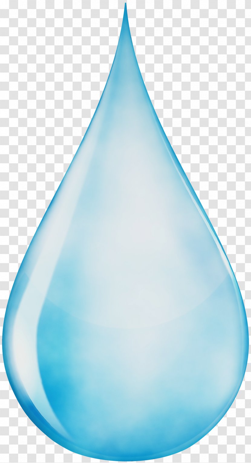 Water Blue Drop Aqua Cone Transparent PNG