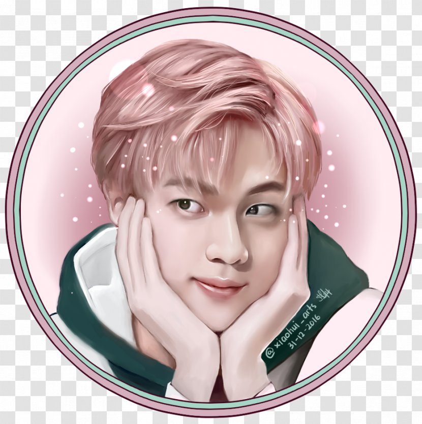 Jin BTS Fan Art Drawing - Flower - Bts Face Transparent PNG