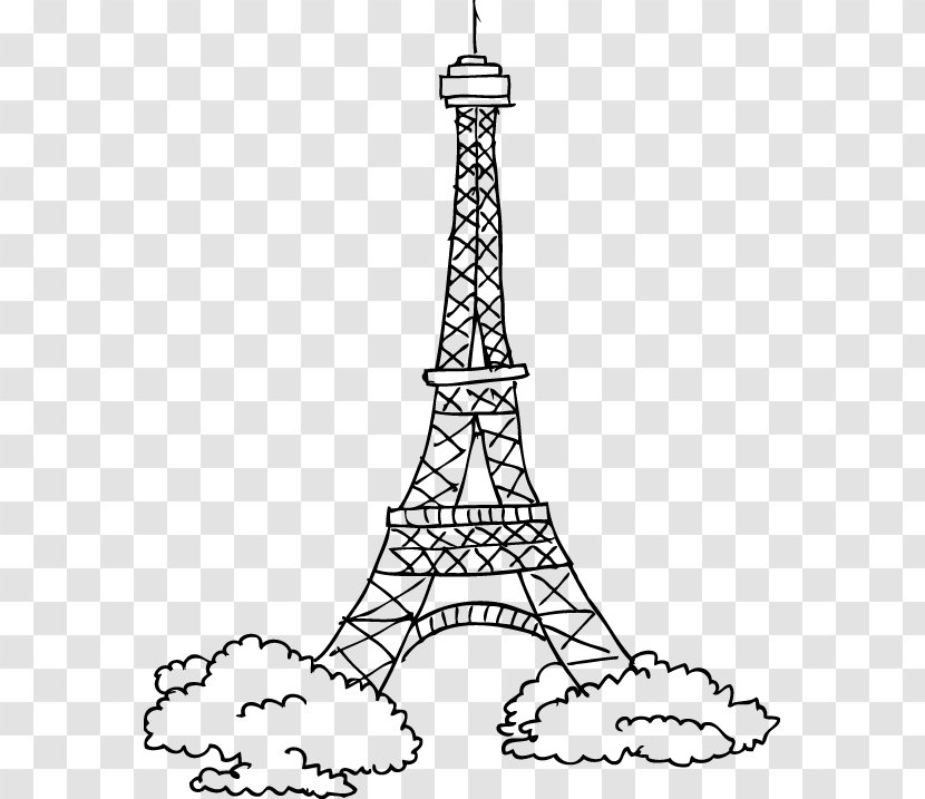 Eiffel Tower Passerelle Debilly Stencil Drawing - Tourism In France - Ifel Transparent PNG