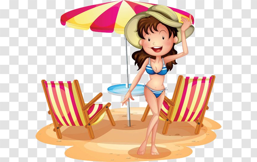Chair Royalty-free Clip Art - Beach - Women In Bikinis The Lounge Area Transparent PNG
