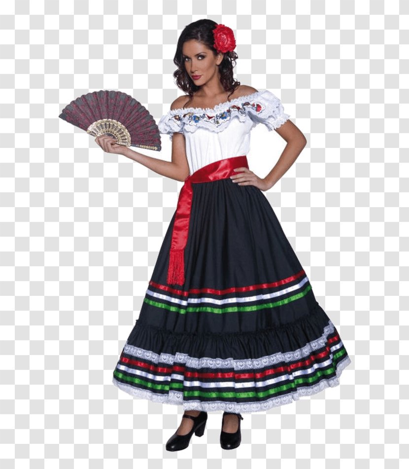 Mexican Cuisine Clothing Costume Spanish Woman - Party Transparent PNG