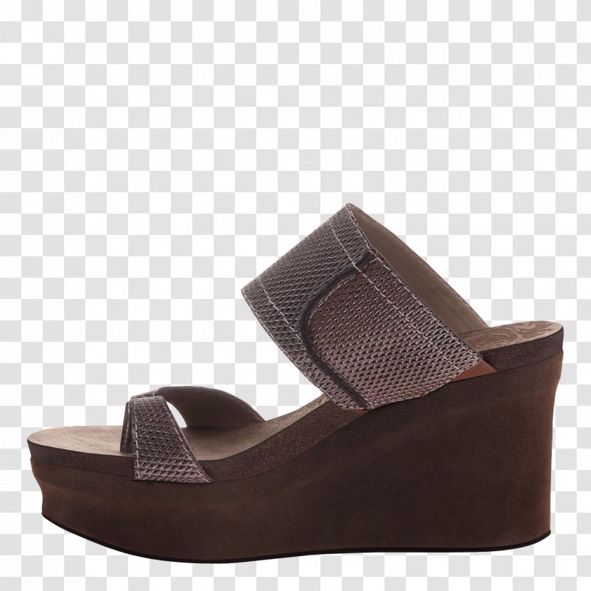 Wedge Shoe Sandal Slide Suede - Footwear Transparent PNG