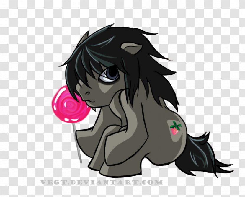 Pony Horse Legendary Creature Black Hair - Watercolor Transparent PNG