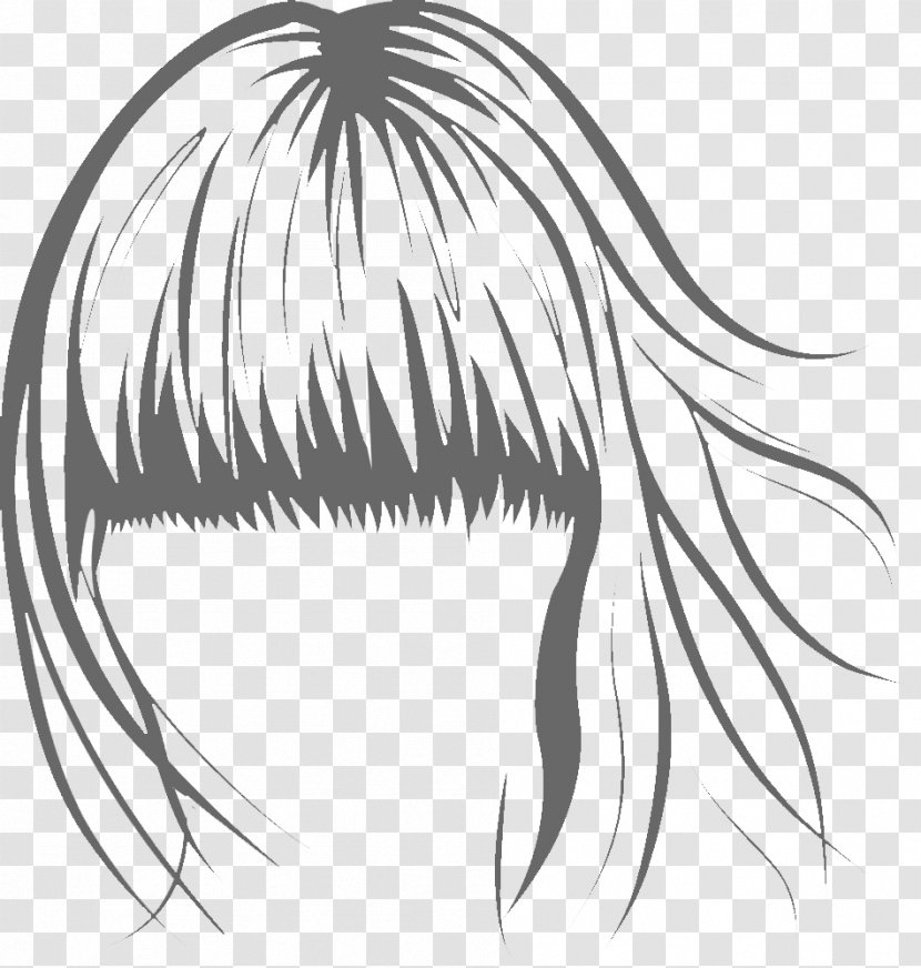 Face Hair Royalty-free Illustration - Frame - Hand-painted Bangs Long Lady Modeling Transparent PNG