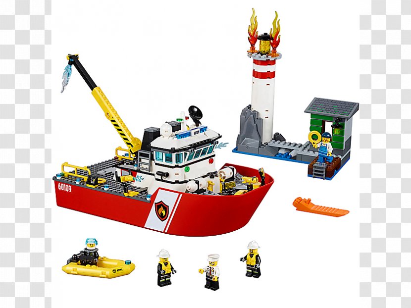 Amazon.com LEGO 60109 City Fire Boat Lego Fireboat - Child - Toy Transparent PNG