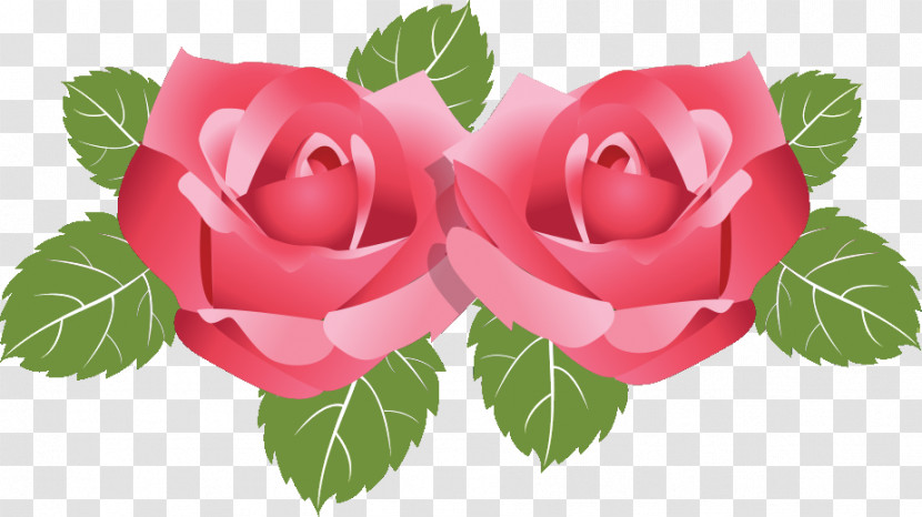 Two Flowers Two Roses Valentines Day Transparent PNG