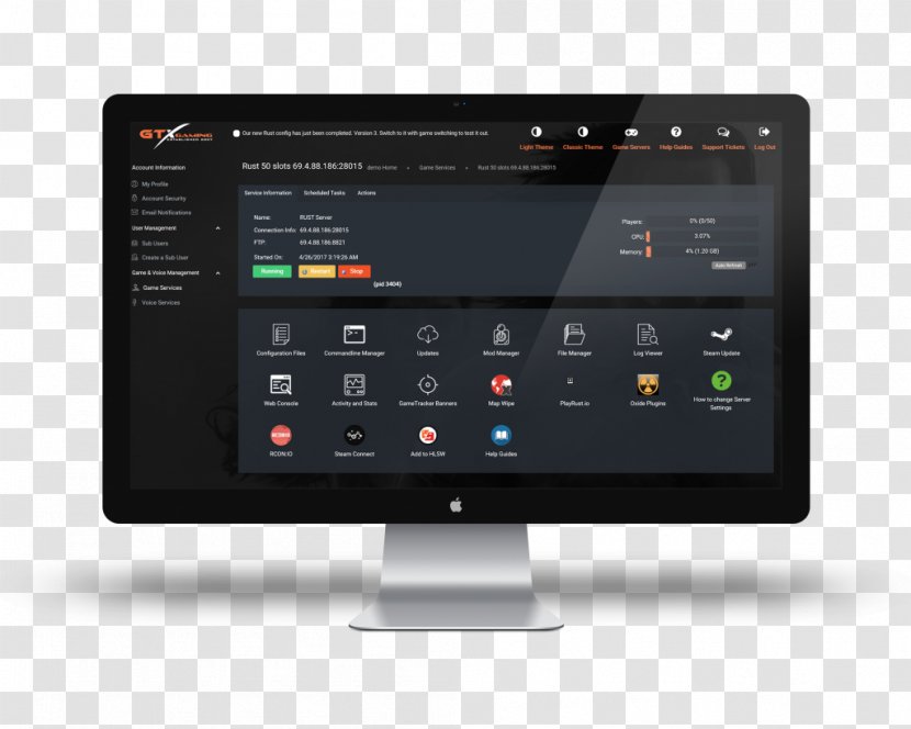Computer Monitors Game Server ARK: Survival Evolved Software Servers - Screen - World Wide Web Transparent PNG