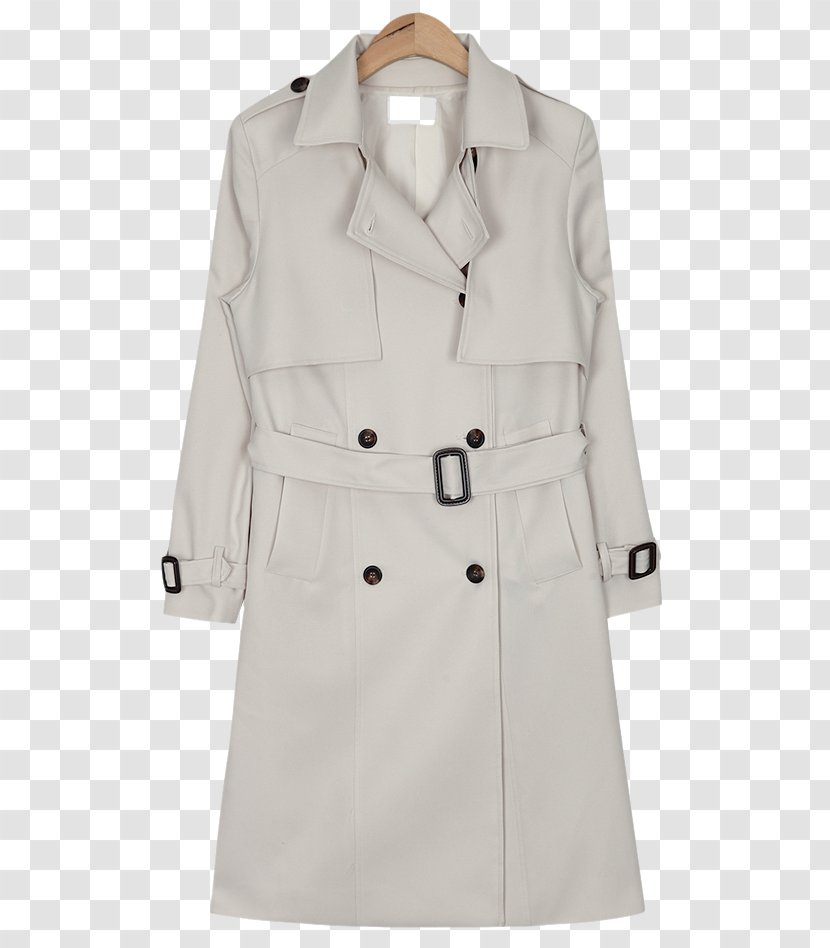 Trench Coat Overcoat Sleeve Beige Dress Transparent PNG