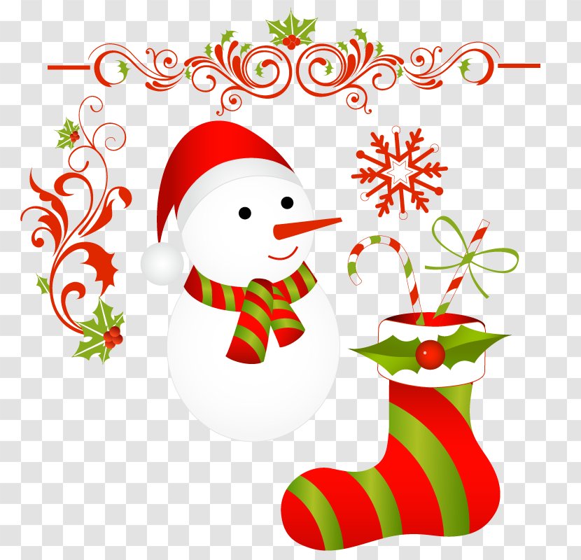 Christmas Tree Santa Claus Snowman Clip Art - Area - Vector Winter Transparent PNG