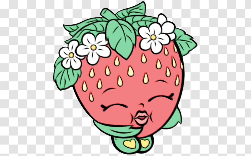 Design Cartoon Flower Green Fruit - Leaf - Plant Strawberries Transparent PNG