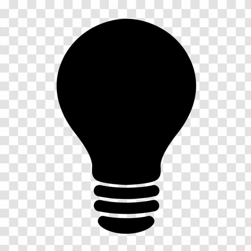 Incandescent Light Bulb - Black Transparent PNG
