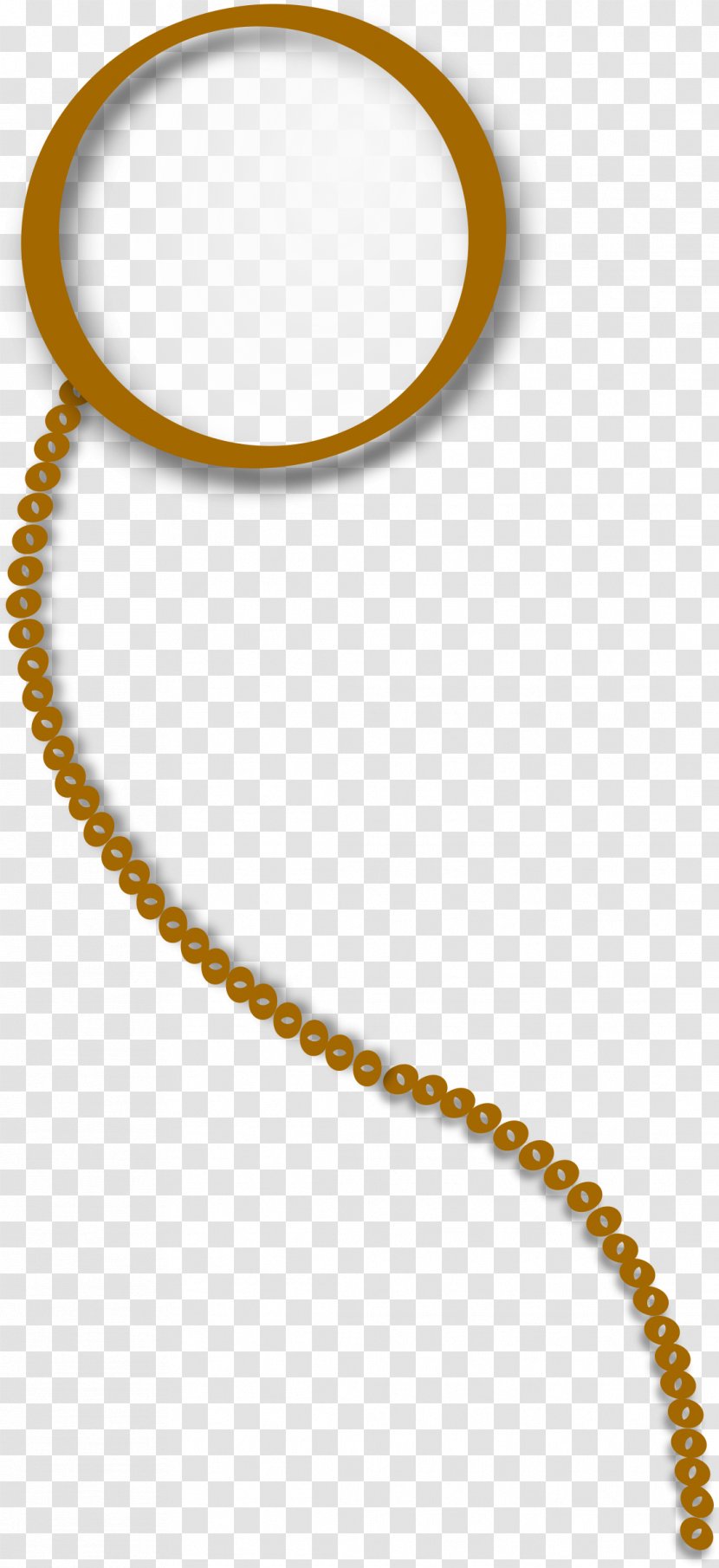 Monocle Glasses Clip Art - Oval - Gold Chain Transparent PNG