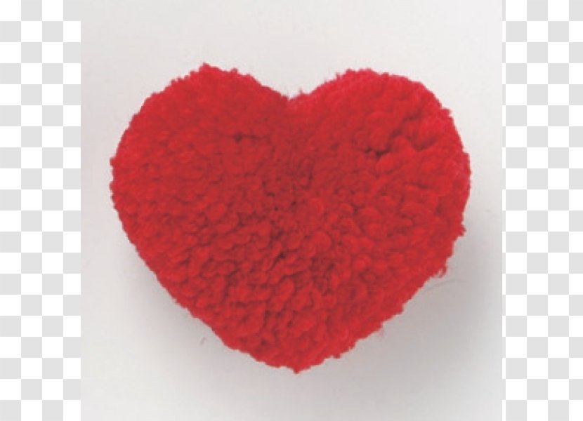 Heart Pom-pom Wool Valentine's Day Model - Red Transparent PNG
