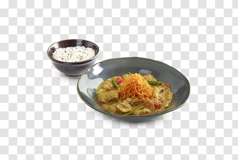 Asian Cuisine Wagamama Massaman Curry Ramen Green - Thai Food - Chicken Transparent PNG