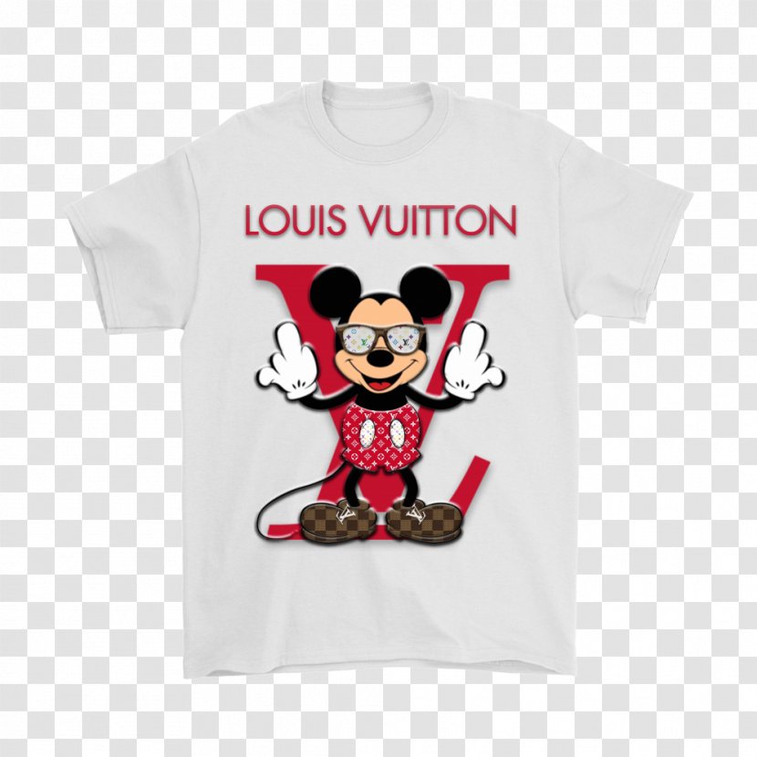 T-shirt Mickey Mouse Hoodie Louis Vuitton - Shirt Transparent PNG
