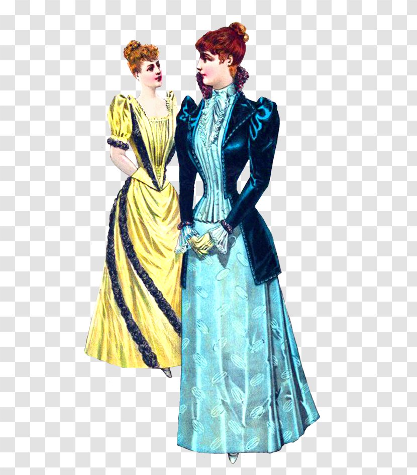 Victorian Fashion Era Clothing Clip Art - Dress Transparent PNG