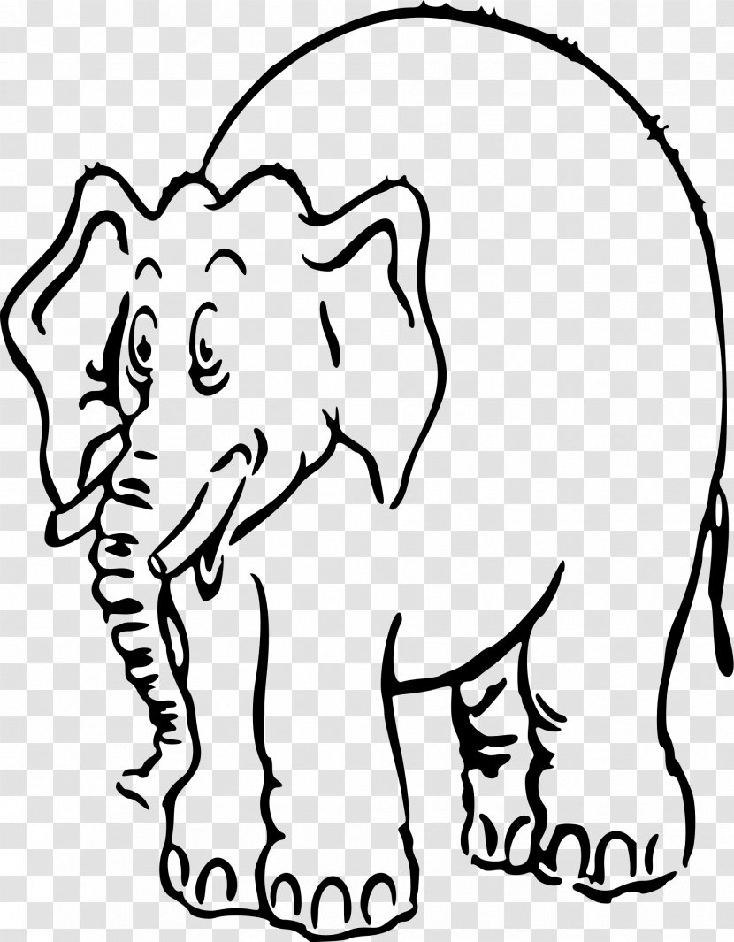 African Bush Elephant Indian Animal Clip Art - White Transparent PNG