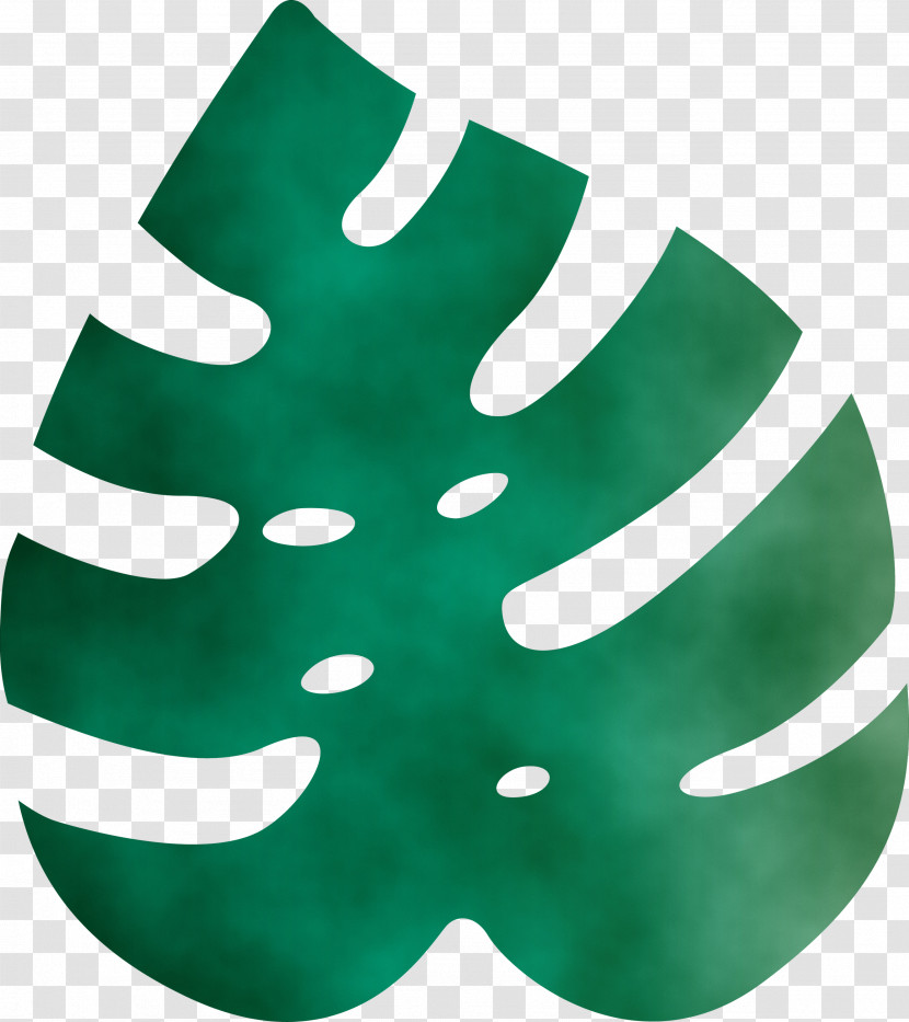 Green Leaf Teal M Symbol Transparent PNG