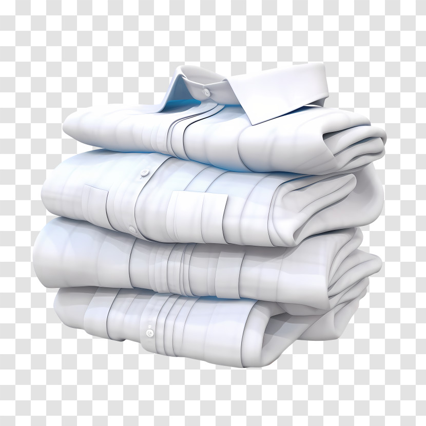 Stack Of Clothes - Stack Of Folded White Shirts Transparent PNG
