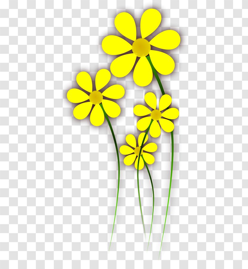 Flower Yellow Clip Art - Cliparts Transparent PNG