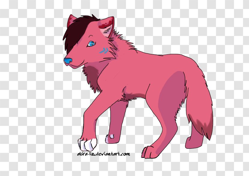 Dog Cat Mustang Animal Mammal - Pink Wolf Animation Transparent PNG