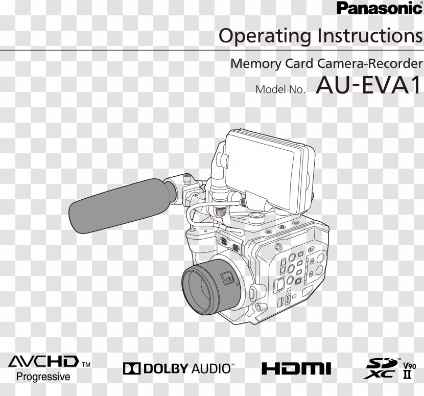Panasonic AU-EVA1 5.7K Super 35mm Cinema Camera Product Manuals DJI Ronin DJI-RONIN-S Owner's Manual - No - Cover Transparent PNG