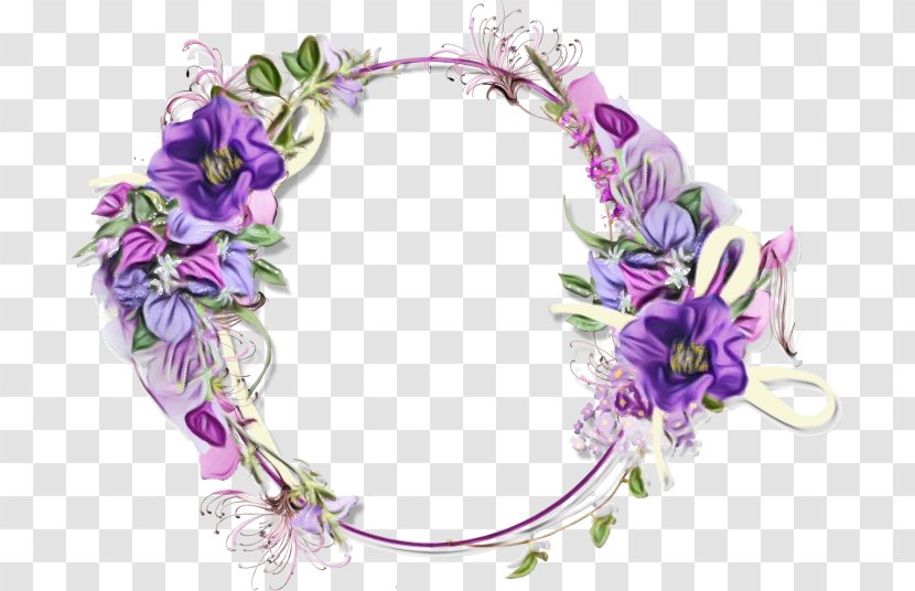 Watercolor Wreath Flower - Hair Accessory Lei Transparent PNG