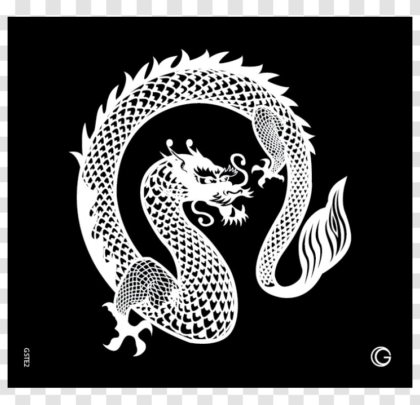 Stencil Tattoo Art Dragon - Cosmetics - Design Transparent PNG