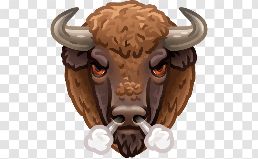 VK Sticker Telegram Snapster PlayerUnknown's Battlegrounds - Cow Goat Family - Bison Transparent PNG