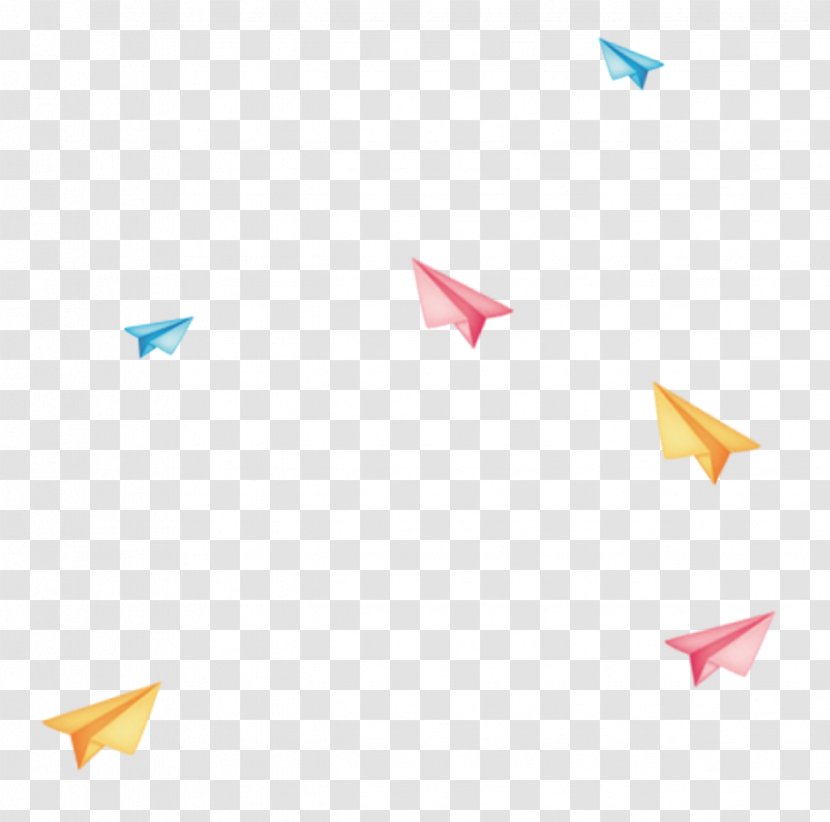 Paper Plane Airplane - Yellow - Colorful Decoration Transparent PNG