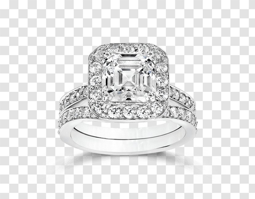 Wedding Ring Silver Platinum Jewellery - Cubic Zirconia Bridal Sets Transparent PNG